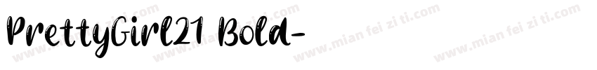 PrettyGirl21 Bold字体转换